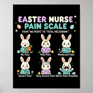 Lustiger Ostertag Krankenschwester Eier Schmerzbew Poster