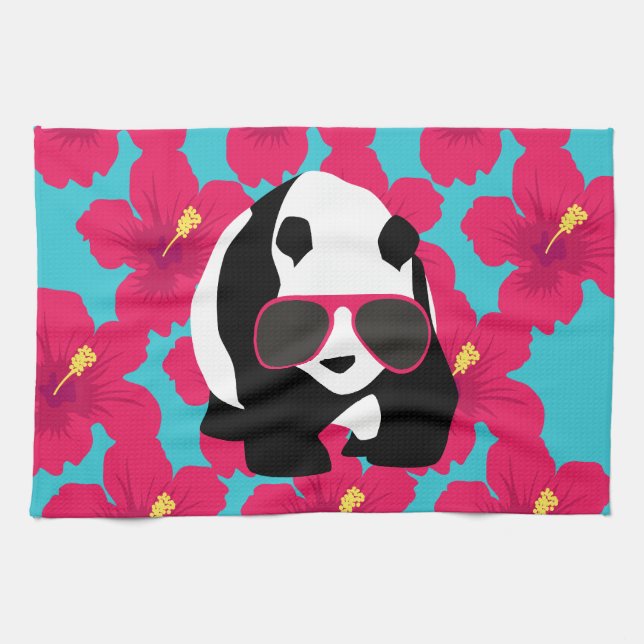 Lustiger Panda-Bärn-Strand-Gammler-coole Küchentuch (Horizontal)
