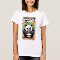 Lustiger Panda, der Fürze auf einem schwarzen läss
