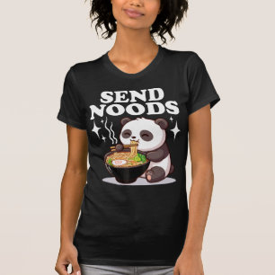 Lustiger Panda, der Ramen Pun Cute isst T-Shirt