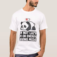Lustiger Panda "Energiesparmodus" T-Shirt