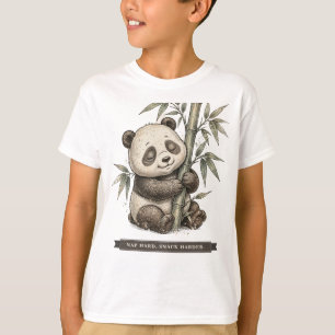Lustiger Panda für Kinder T-Shirt