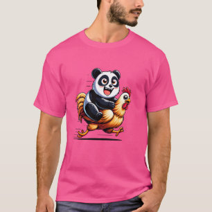 Lustiger Panda Huhn Hahn Tierliebhaber Männer Frau T-Shirt