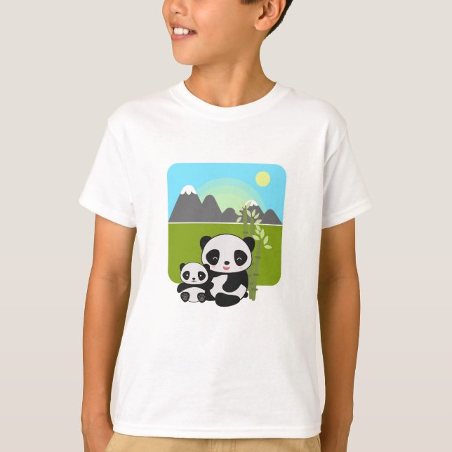 Lustiger Panda  T-Shirt (Vorderseite)