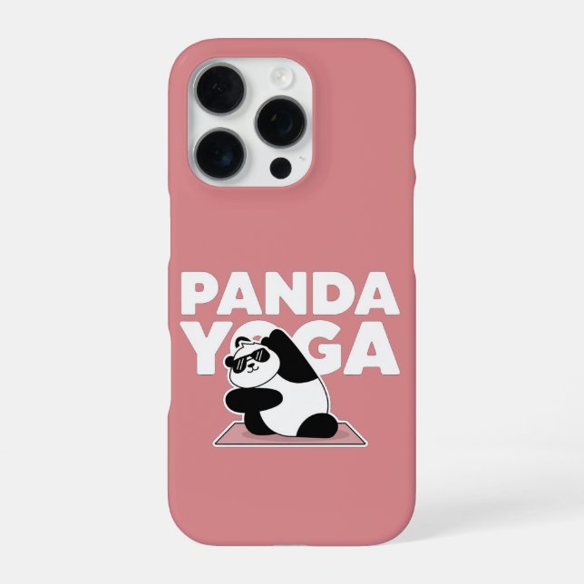 lustiger Panda-Yoga iPhone Hülle (Rückseite)