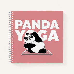 lustiger Panda-Yoga Notizbuch