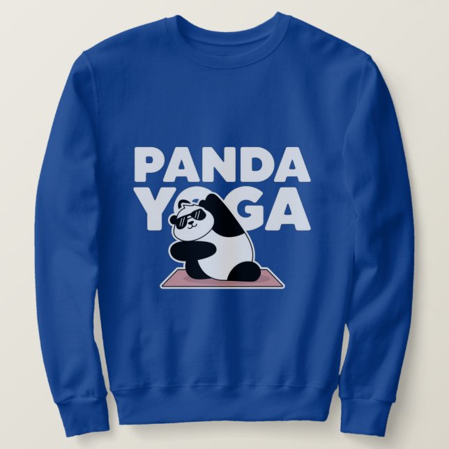 lustiger Panda-Yoga Sweatshirt (Design vorne)