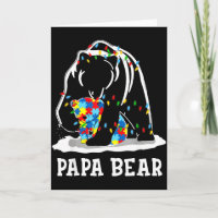 Lustiger Papa Bär Autismus-Bewusstsein Autismus-Pa
