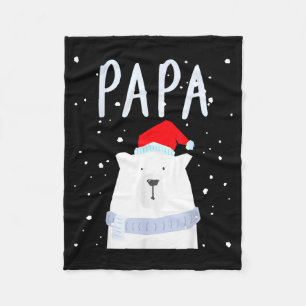Lustiger Papa-Bär-Weihnachtsmann-Hut-Paare-Familie Fleecedecke