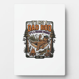 Lustiger Papa-Bod-Bär-Camping-Vater-Figur-Shirt_1 Fotoplatte