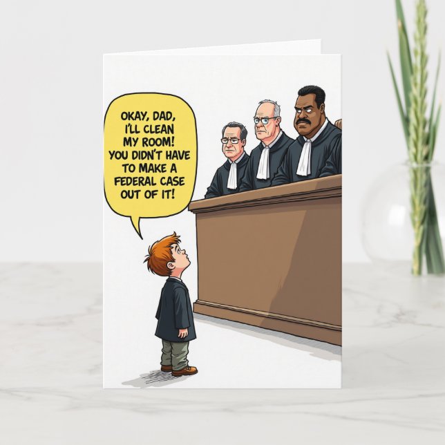 Lustiger Papa Bundesfall Karte (Vorderseite)