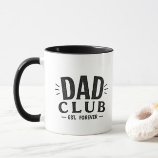 Lustiger Papa Club Est Forever Weiße Tasse | Papa