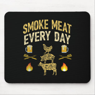 Lustiger Papa der Männer liebt BBQ Smoke Meat jede Mousepad