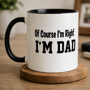 Lustiger Papa-Kaffeebecher Natürlich habe ich rech Tasse