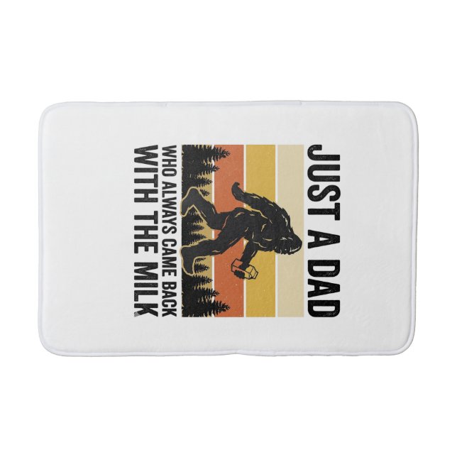 Lustiger Papa kam mit der Milch Vintage-Shirt_1 Badematte (Vorderseite)