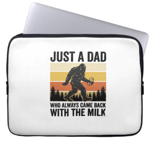 Lustiger Papa kam mit der Milch Vintage-Shirt_1 Laptopschutzhülle