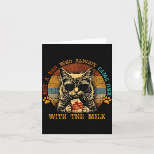 Lustiger Papa Katze Ein Vater Der Mit Der Milch Zu Karte