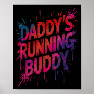 Lustiger Papa Laufkumpel Vater Halbmarathon Poster