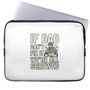 Lustiger Papa Mechaniker Wenn Papa es nicht repari Laptopschutzhülle
