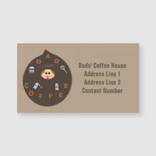 Lustiger Papa-Monster liebt Kaffee Geschäft Magnet