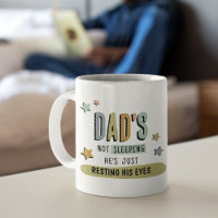 Lustiger Papa-Mug-Geschenk 'Seine Augen ausruhen'