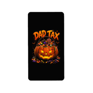 Lustiger Papa-Steuer Halloween-Kürbis Adressaufkleber