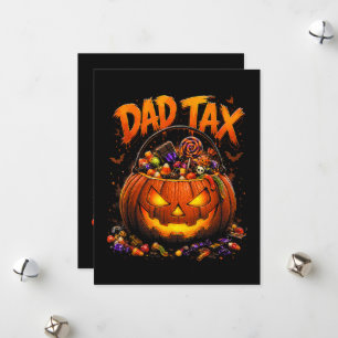 Lustiger Papa-Steuer Halloween-Kürbis Feiertagskarte