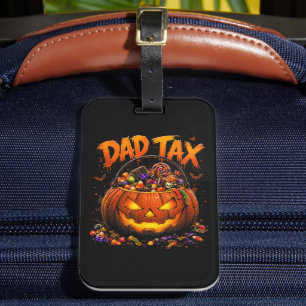 Lustiger Papa-Steuer Halloween-Kürbis Gepäckanhänger