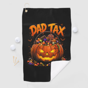 Lustiger Papa-Steuer Halloween-Kürbis Golfhandtuch