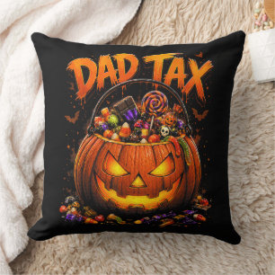 Lustiger Papa-Steuer Halloween-Kürbis Kissen