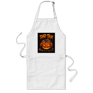 Lustiger Papa-Steuer Halloween-Kürbis Lange Schürze