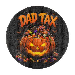 Lustiger Papa Steuer Halloween Kürbis Schneidebrett