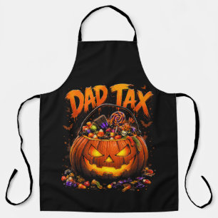 Lustiger Papa-Steuer Halloween-Kürbis Schürze