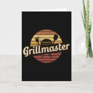 Lustiger Papa Vintage-Design Grillmaster Vatertag Karte
