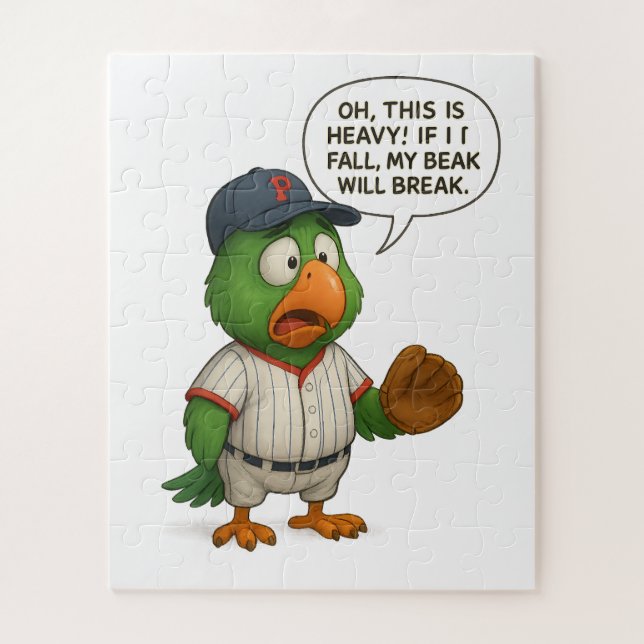 lustiger Papagei Baseball Puzzle (Vertikal)
