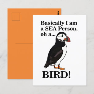 Lustiger Papageientaucher Seevogel Wildtier Postkarte