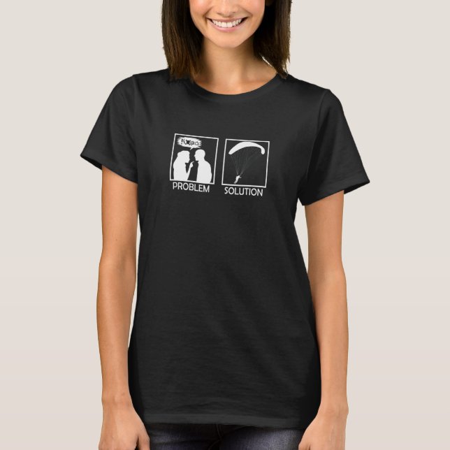 Lustiger Paramotor-Pilot Paragliding Fallschirm Eh T-Shirt (Vorderseite)