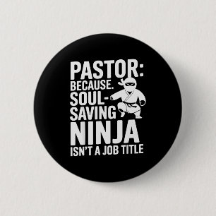 Lustiger Pastor Humor Christlicher Glaube Führungs Button