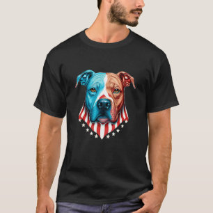 Lustiger Patriotischer Pit Bull Pit Bull Mama ode T-Shirt