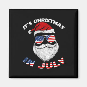 Lustiger patriotischer Weihnachtsmann für Weihnach Magnet