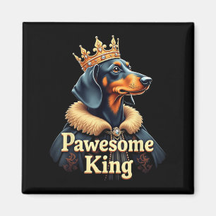 Lustiger Pawesome Dachshund-König-Hund Wiener Art Magnet
