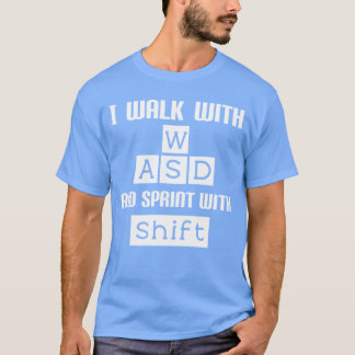 Lustiger PC-Videospieler WASD Gaming vintage T-Shirt