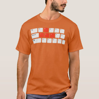 Lustiger PC-Videospieler WASD Gamingees Junge T-Shirt