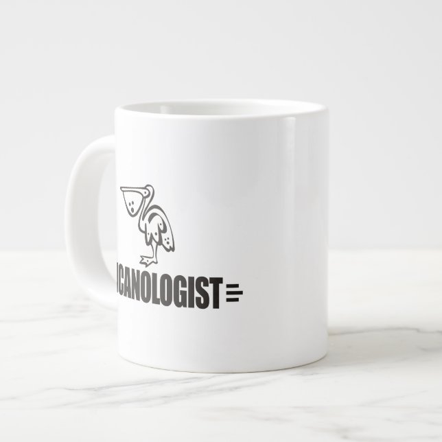 Lustiger Pelikan Jumbo-Tasse (Vorderseite Links)