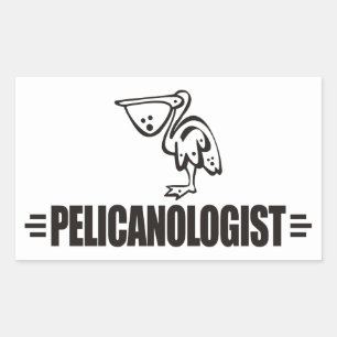 Lustiger Pelikan Rechteckiger Aufkleber