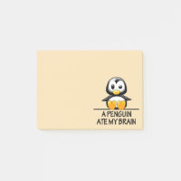 Lustiger Penguin aß meine niedliche Gehirn-Grafik