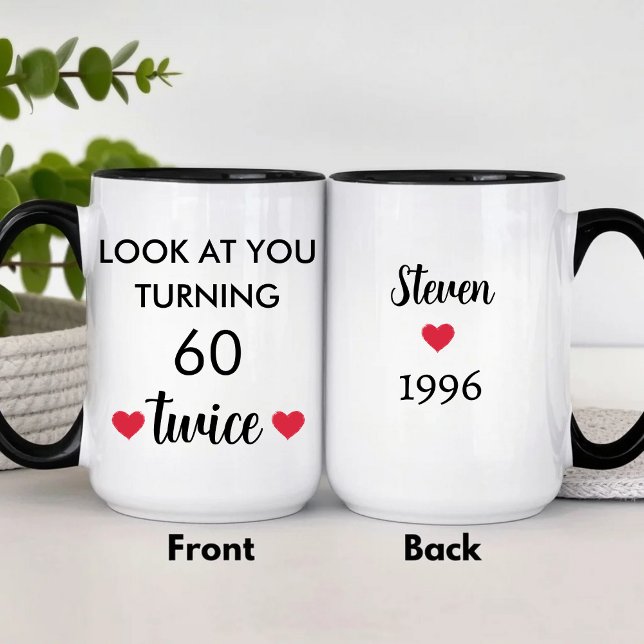 Lustiger personalisierter 60. Geburtstag  Tasse (Von Creator hochgeladen)