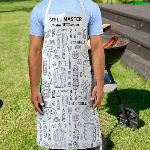 Lustiger personalisierter BBQ-Grill-Koch Barbecue- Schürze