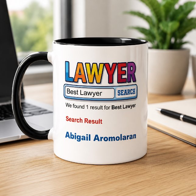 Lustiger personalisierter bester Anwalt  Tasse (Von Creator hochgeladen)