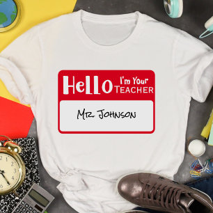 Lustiger personalisierter Hallo, ich bin Ihr Lehre T-Shirt